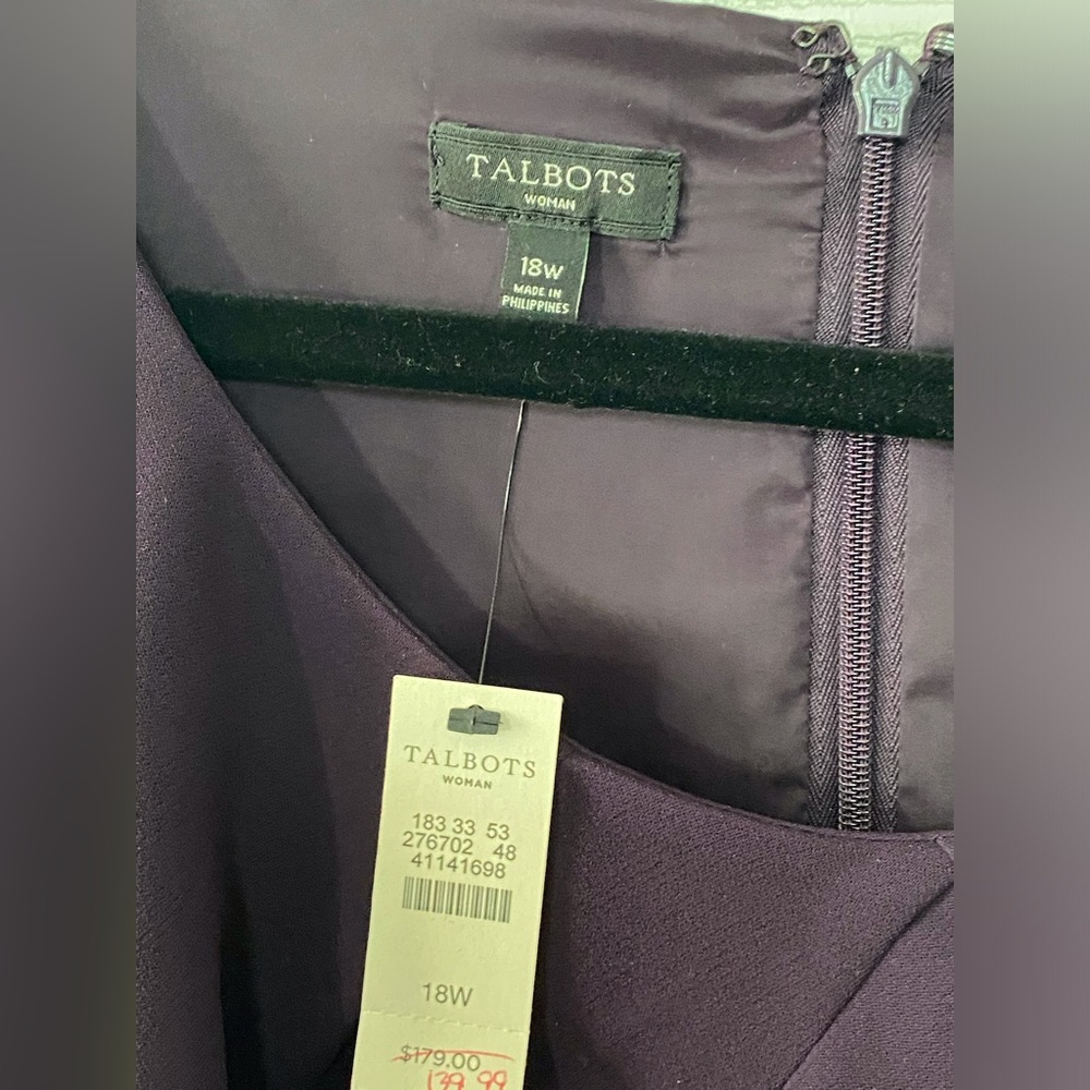 Talbots Deep Purple Midi Dress - Picture 2 of 3